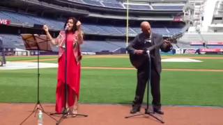 Falu Sound Checks at Yankee Stadium