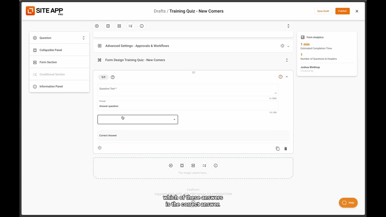 Creating an Induction/Training Workflow | Site App Pro Tutorial