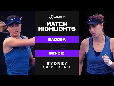 Теннис Paula Badosa vs. Belinda Bencic | 2022 Sydney Quarterfinal | WTA Match Highlights