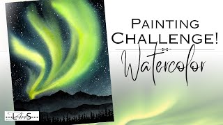 MIND BLOWING Watercolor Challenge!! 🤯 Experience the Thrill of this Unique Northern Light Landscape!