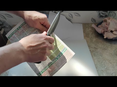 Нож из М398, небольшой тест по курице