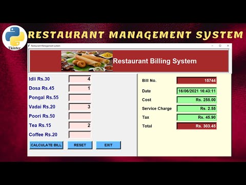 Build Restaurant management system python