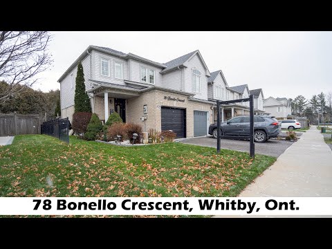 78 Bonello Cres Whitby On - Townhouse for Sale