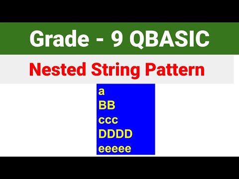 Qbasic String Pattern Grade 9 Computer Science