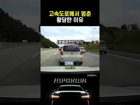 고속도로에서 멈춘 역대급 황당한 이유