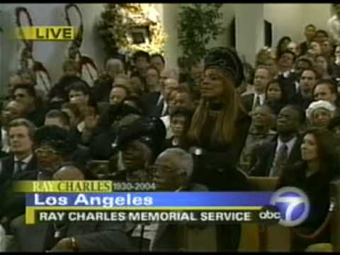 Ray charles memorial  service Stevie Wonder