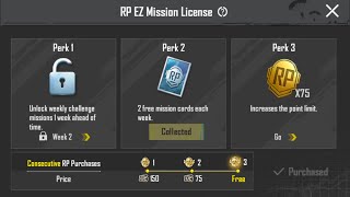 Collecting Free Royale Pass EZ Mission License In PUBG Mobile