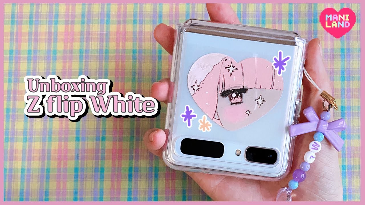 (ENG) 갤럭시 Z플립 화이트 언박싱, 폰꾸💗 - Galaxy Z Flip Unboxing & Decoration  - Mani Land