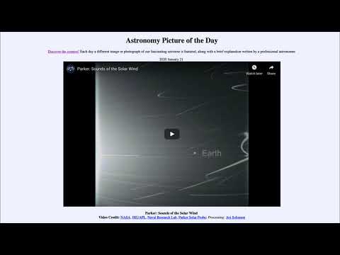 2020 January 21 - Parker: Sounds of the Solar Wind