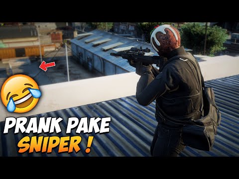 PRANK PAKE SNIPER , BALES SKEMA PRANK (FUNNY MOMENTS) DI GTA 5‼️- GTA 5 ROLEPLAY