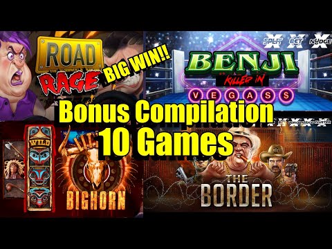 Thumbnail for video: Bonus Compilation On 10 Games, Road Rage BIG WIN, Opal Fruits, Road Kill, The Boarder & Much More