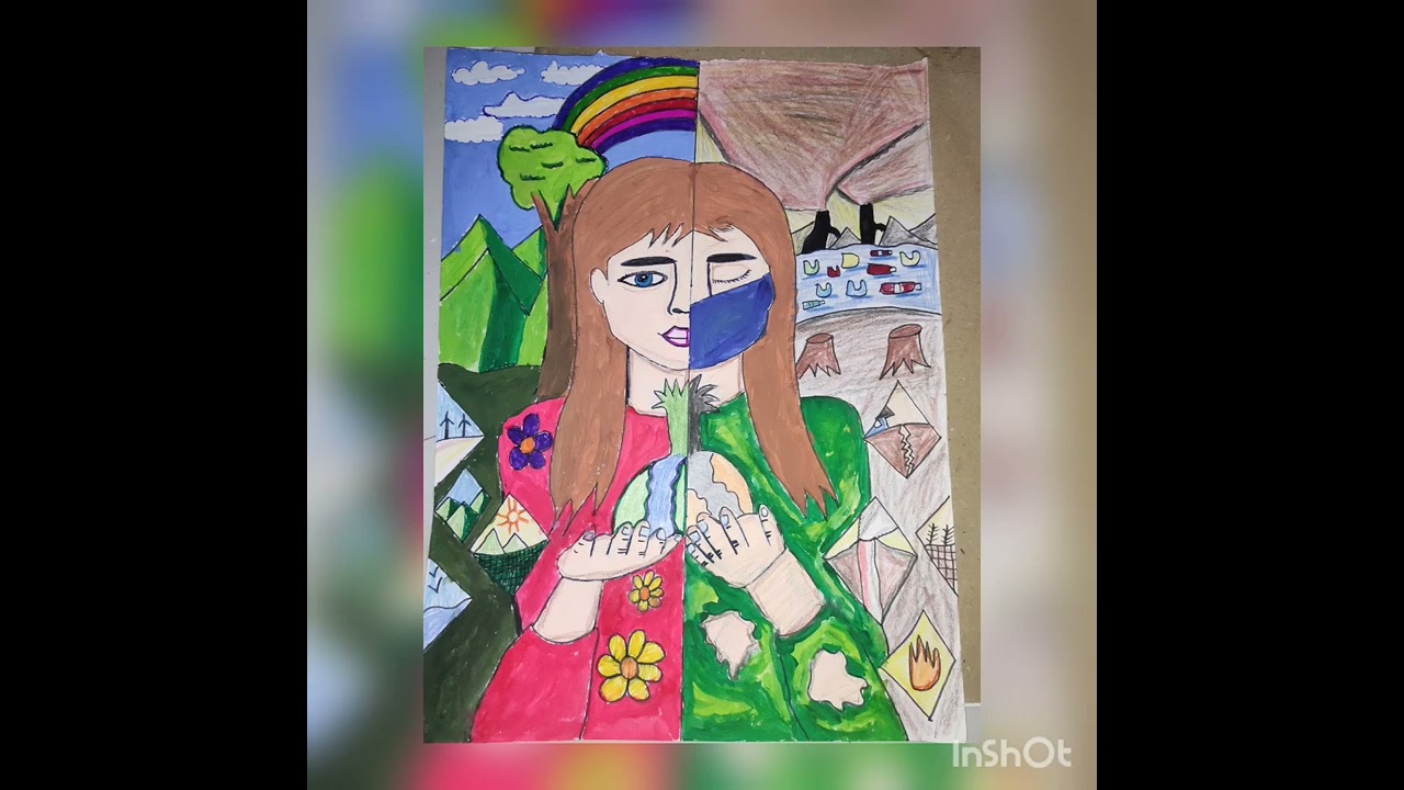 Global warming poster 😊#shorts #poster #globalwarming #artistshaymamansuri
