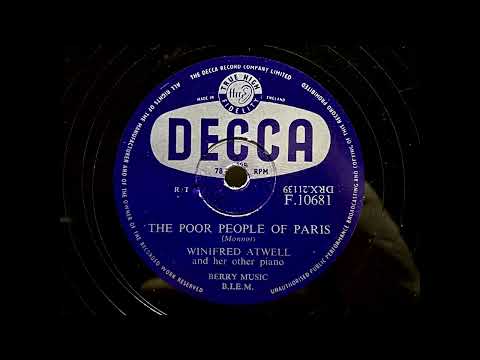 1956 WINIFRED ATWELL - The Poor People Of Paris DECCA 10" F10681