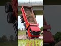 Truk Oleng Dump Truck Muat Pasir Aksi Jumping Roda Belakang Trukoleng Dumptruck Truck