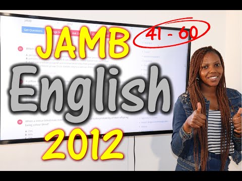 JAMB CBT English 2012 Past Questions 41 - 60