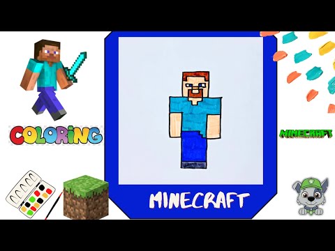 How to Draw Steve from Minecraft | Coloring