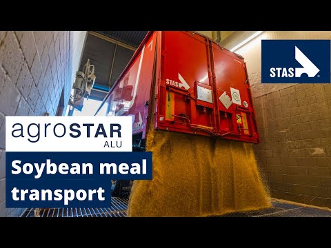 Soybean meal transport with an aluminium tipper trailer