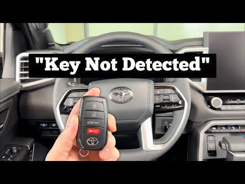 2022 - 2023 Toyota Tundra Key Not Detected - How To Start With Dead Remote Key Fob Battery