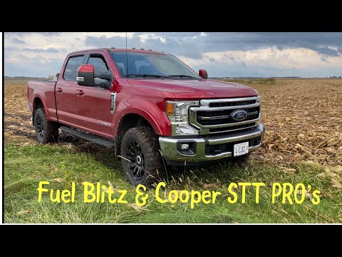 The 2022 F 350 Tremor gets new wheels and tires. Fuels Off Road wheels and Coopers Tires!