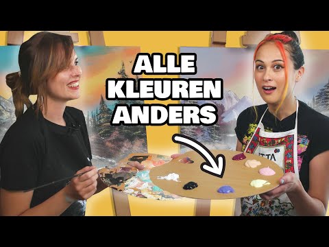 DJAMILA KIEST MIJN VERF! - BOB ROSS CHALLENGE