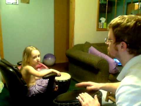 Kylah and I playing Some body I used to know by Gotye.