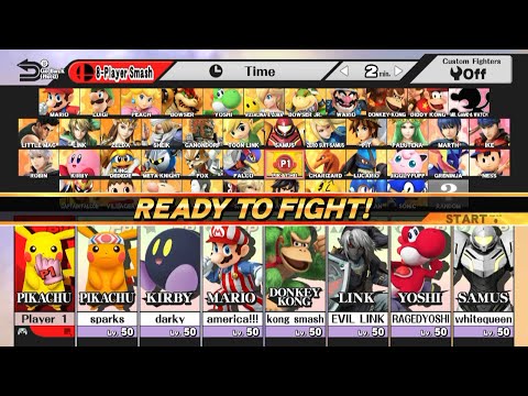 8 PLAYER SMASH WITH ALL LVL 50 AMIIBO!!!