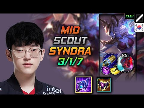 Syndra Mid Build Scout Luden's Tempest First Strike - LOL KR GrandMaster Patch 13.21