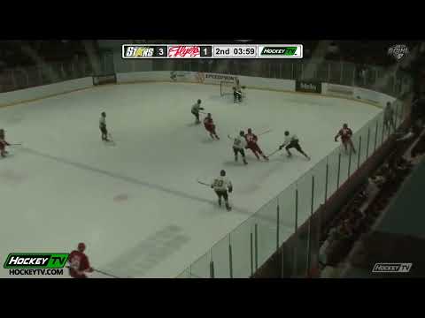 St. Thomas Stars Connor Bradford Denies the Leamington Flyers