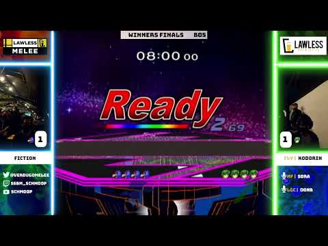 Fiction (Falco) vs (Fly) KoDoRiN (Marth) - Winners Finals - Lawless Melee #1