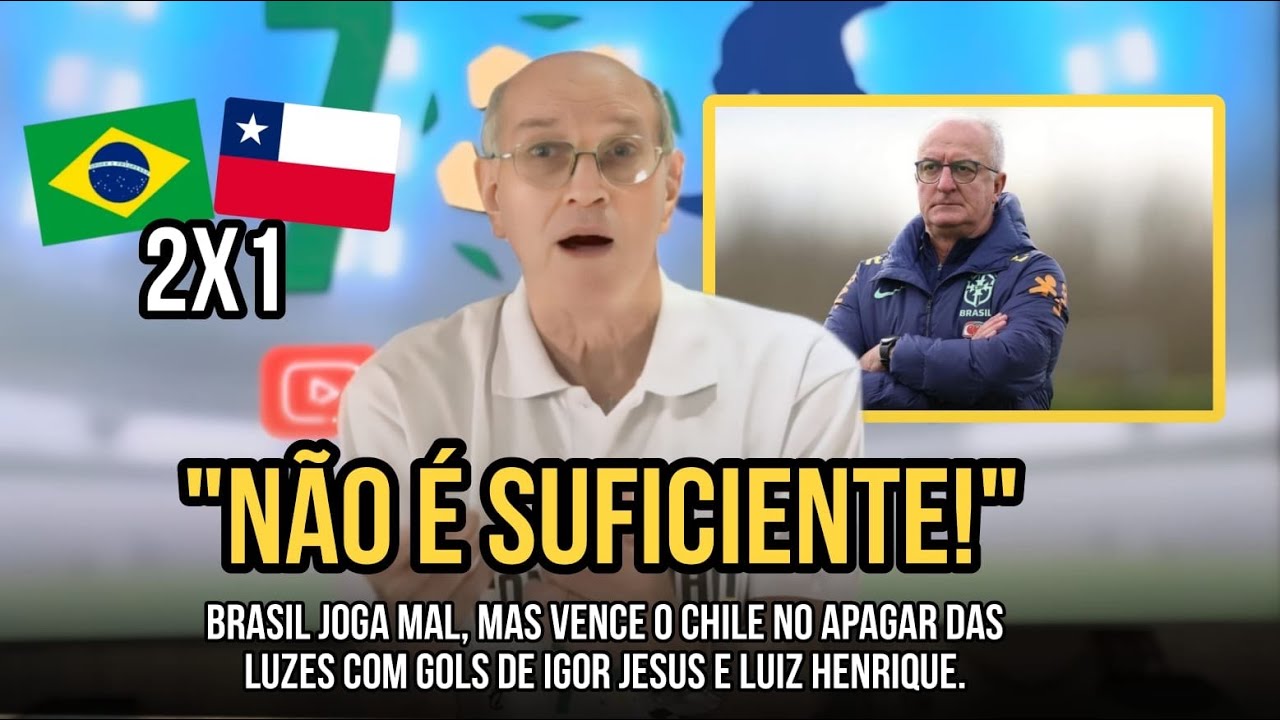 CHILE 1X2 BOTAFOGO/ BRASIL VENCE NO SUFOCO, PARA UM DOS PIORES TIMES DO CAMPEONATO/ ELIMINATÓRIAS