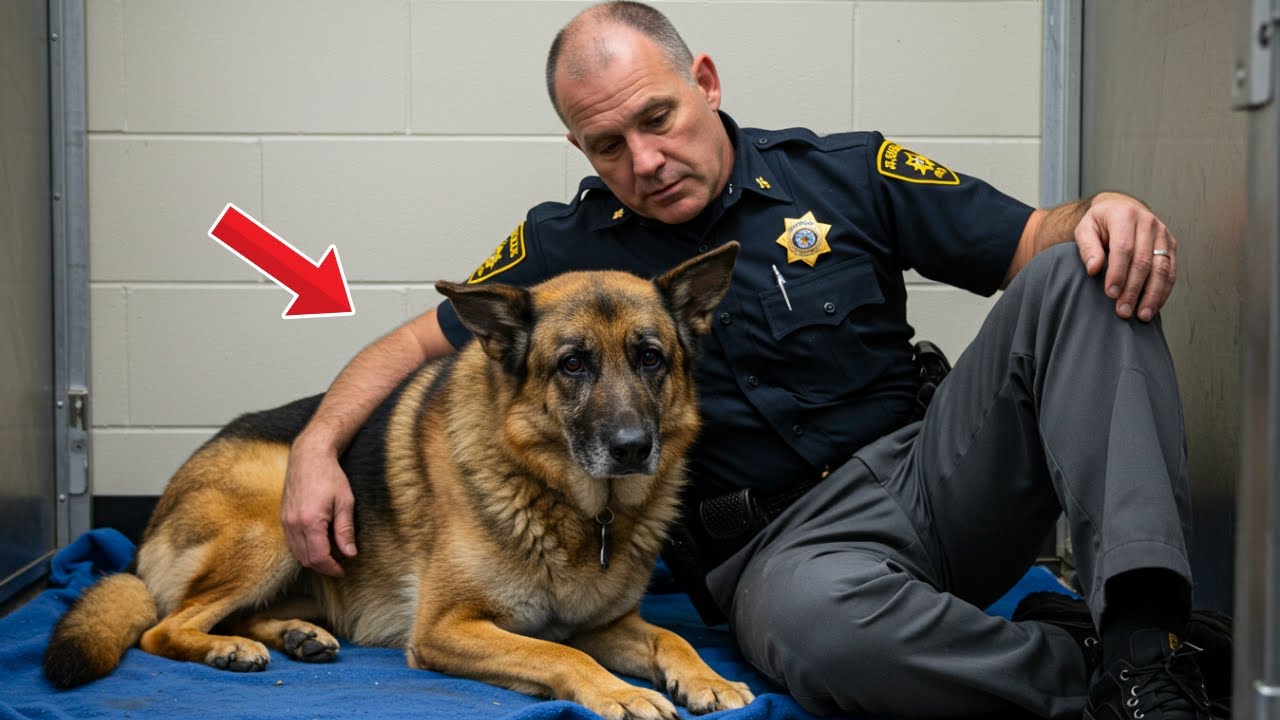 A retired K9 dog was on the brink of the end, then he howled, asking to see his partner until...