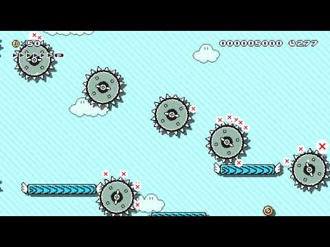 [SMM2]Blue Platform jump 2