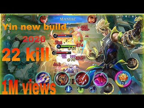Yin 22 kill+ MANIAC.New build 2026#mlbb #yin #mobilelegends 