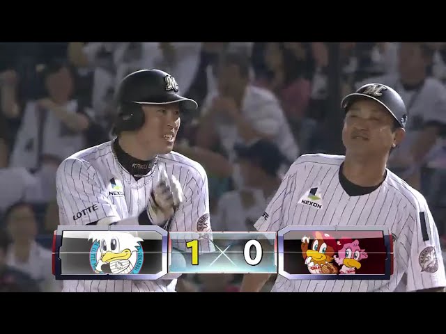 【1回裏】マリーンズ・角中 イーグルス・美馬から先制のタイムリー!! 2016/10/4 M-E