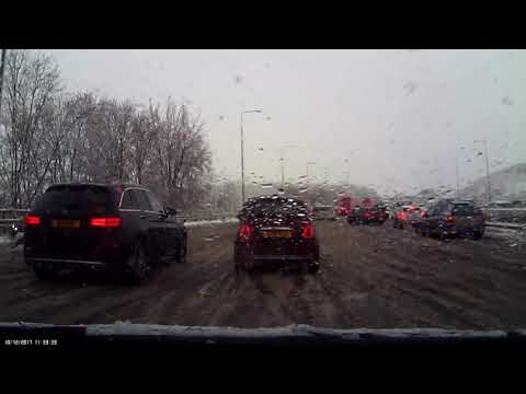 Light Snow causes Chaos on the M25 Motorway.
