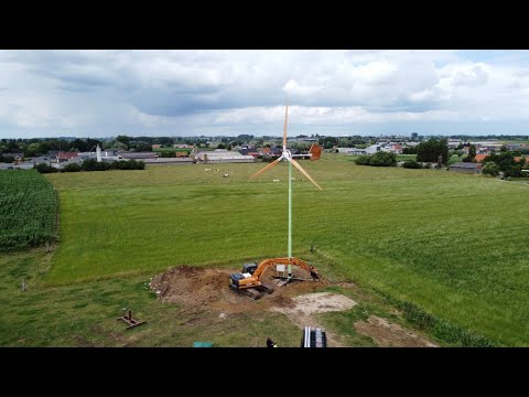 De eerste operationele windmolen in Oostrozebeke, Juli 2022