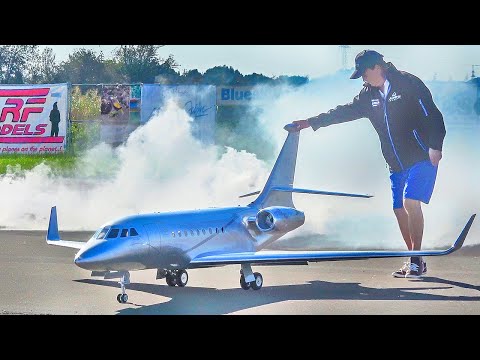 XXXL DASSAULT FALCON 2000S RC TURBINE BUSINESS JET DEMONSTRATION FLIGHT