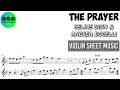 Karaoke The Prayer Andrea Bocelli Violin Sheet Music