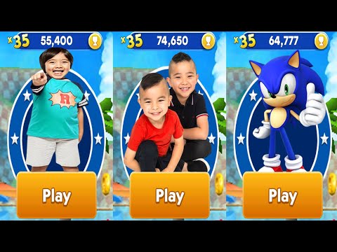 Sonic Dash vs Tag with Ryan vs CKN Toys Car Hero Run Android Gameplay