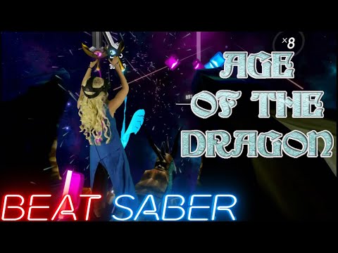 Beat Saber || Age Of The Dragon by Miracle of Sound (Expert) First Attempt || Mixed Reality