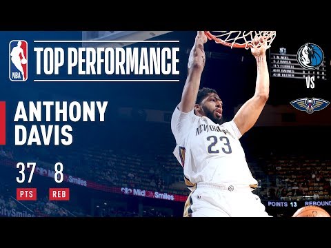 Anthony Davis SKIES HIGH vs The Dallas Mavericks