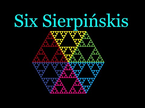 Six Sierpiński Triangle Constructions (visual mathematics)