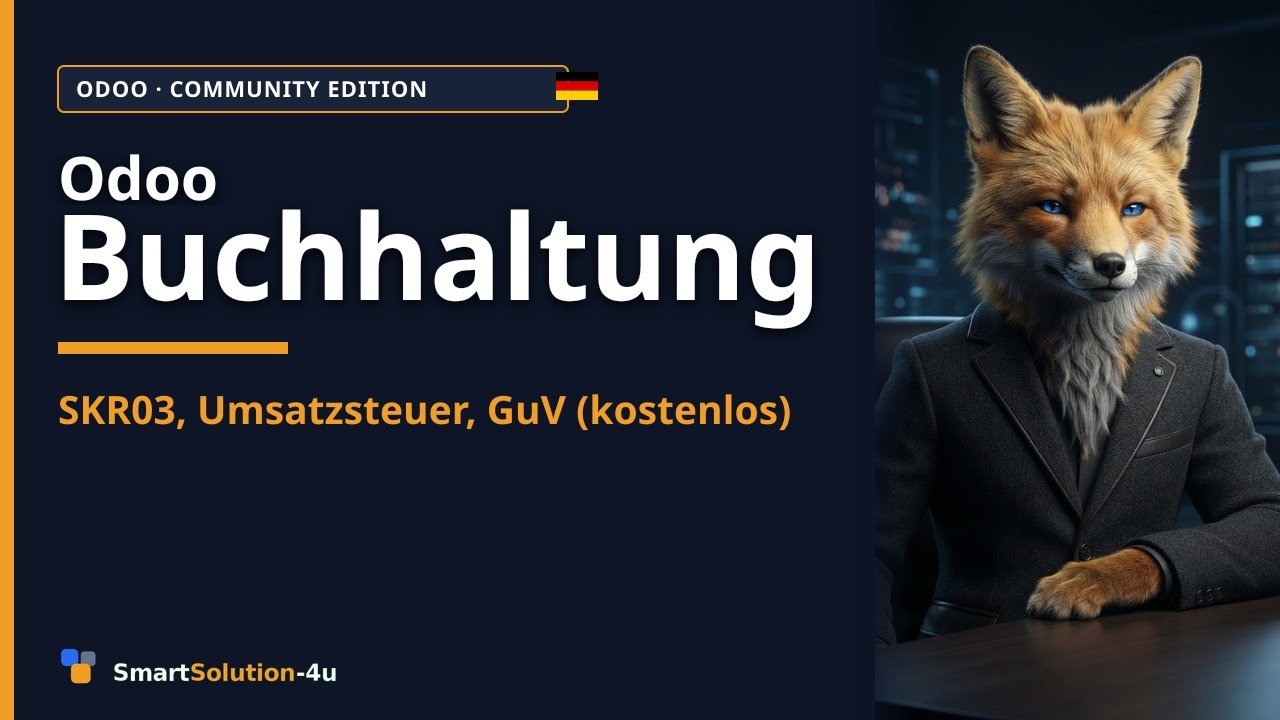 Odoo Buchhaltung einrichten: SKR03, Umsatzsteuer und GuV