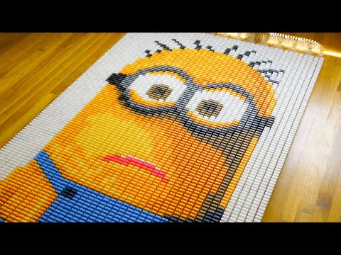 MINIONS IN DOMINOES! 10-minute Mesmerizing Domino Falldown Compilation! [NO MUSIC]