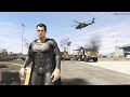 GTA 5 Black Superman In Military Base Six Star Wanted Level Rampage