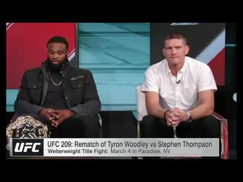 Heated argument between Tyron Woodley vs Stephen Thompson UFC 209 Full Interview