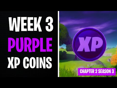 All Purple XP Coins Locations Week 3 - Secret XP Coins Fortnite Chapter 2 Season 3