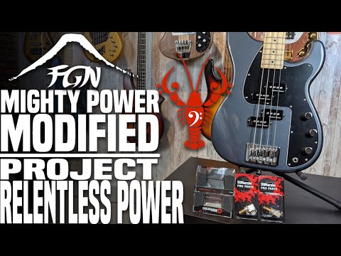 FGN Mighty Power MODIFIED - Project RELENTLESS Power! w/ DiMarzio Electronics - LowEndLobster Builds