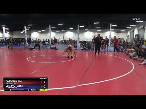 102 Lbs Round 1 (8 Team) - Carson Blum, Michigan Vs Lytning Hazen, California 43ad