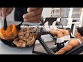 INTENSE LEG, CALVES & BICEP WORKOUT And What To Eat Before Training
